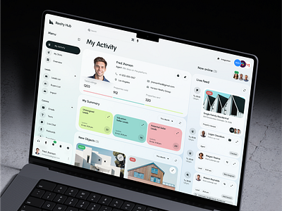 Realty Hub - Real Estate CRM Dashboard admin ai app crm dashboard design estate interface product property proptech real estate saas search service ui ux web