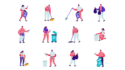 Cleaning Characters 2D Animation Pack 2d animation characters chores cleaning cleaning service cleaning tools commercial cleaning flat home cleaning house chores housekeeping housework illustration janitor maintenance staff motion pack residence sanitation