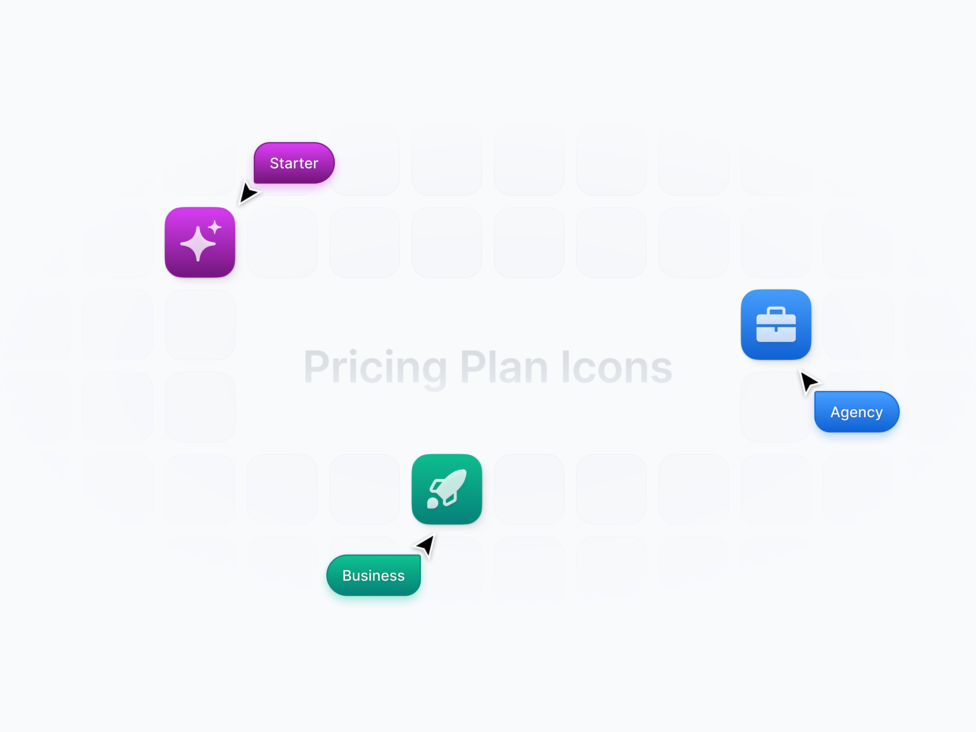 SaaS Pricing Plan Icons figma icon plans pricing saas ui design ux design