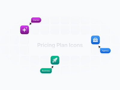 SaaS Pricing Plan Icons figma icon plans pricing saas ui design ux design