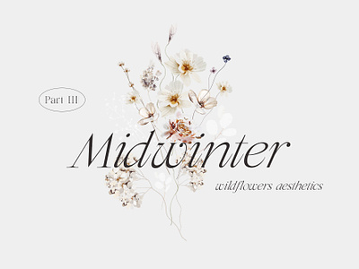 Midwinter Watercolor Wildflowers