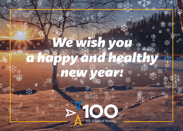 New Year's Message from the Yale School of Nursing after effects animation gif greeting holiday illustrator loop looping new year new years nursing snow university yale