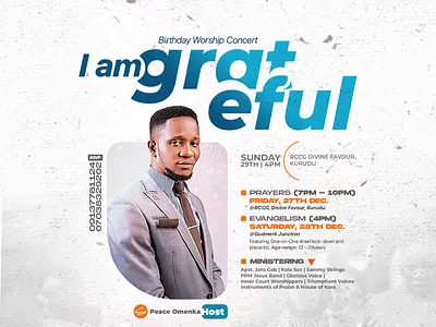 Birthday Worship Concert > Poster Design graphic design poster design