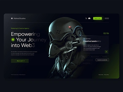 Helmet Studios Webdesign 3d branding futuristic graphic design ui webdesign