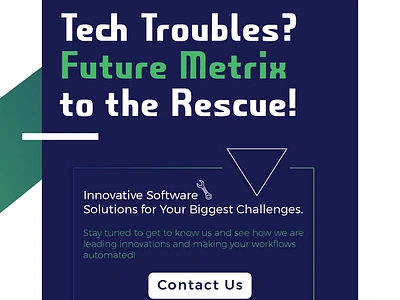 Tech Troubles? Future Metrix to the Rescue! branding graphic design ui