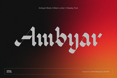 Ambyar Black blackletter branding classic display font font font design graphic design lettering logo logo design retro type design typeface