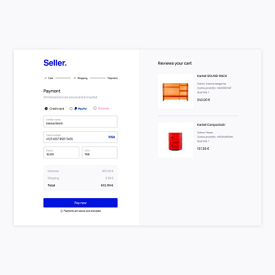 Credit card checkout dailyui e commerce mobile ui ux