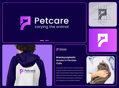 Petcare logo and brand identity brand identity branding logos p pet logo pet logo pet shop pets petservices