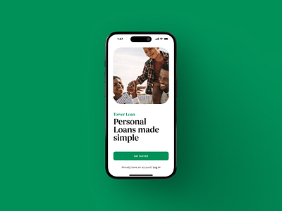 $—Loans app green loan mobile payments ui ux