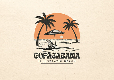 Copacabana Beach beach branding custom t shirt design graphic design illustration logo vector