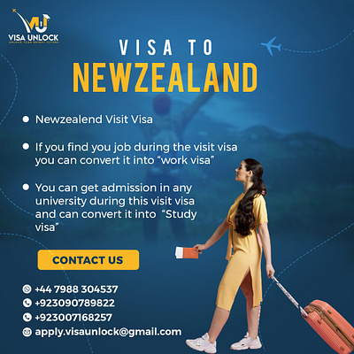 Visa to Newzealand branding graphic design logo