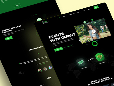 Tree Ticket - Designing for Impact (Contract Assignments) android app black client concept dark design figma interface ios modern responsive ui ui design uiux user ux ux design web design web page