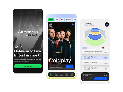 Spotify Concerts - concept app app app design concept concerts interaction design music spotify ui ux ui