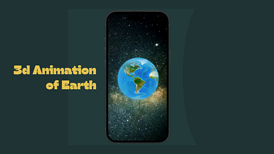 3D animation of Earth in space animation design ui ux