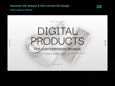 Hero Section Re-design agency agency website awwwards dailyux design figma hero section minimal re design ui uiux ux uxlife website