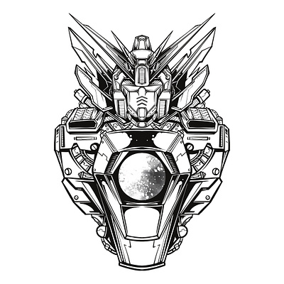 Mecha Anime illustrations design drawing illustration