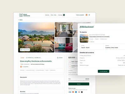 Modo Vacaciones - Accommodation Booking App airbnb app booking branding clean design designsystem graphic design minimal platform responsive tourism ui ux web design