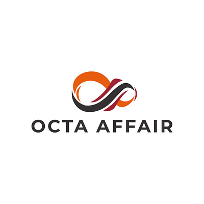 The Octa Affair Logo – A Bold Blend of Flow and Infinity abstract logo branding business logo creative dynamic dynamic flow elegant design graphic design illustration infinity infinity symbol it logo logo minimalist logo modern octa affair professional professional identity simple unique design