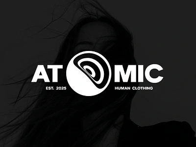 Atomic Clothing atomic black and white branding clothing graphic design illustration logo luxury simple vector