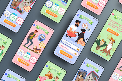 Pets Talking App - Premium/ Subscription Screens app premium colorful app gaming app in app in app purchase kids app kids game app pets app ui pets game pets talk pets talking app pets training app premium screen premium subrscription pro screen purchase ui subscription screen app