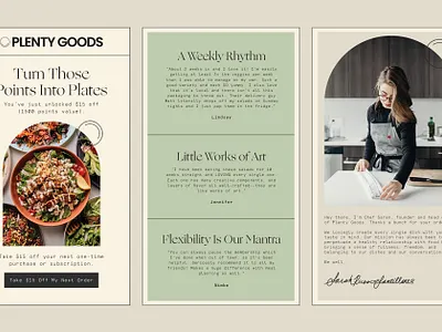 Plenty Goods: Email Designs email design email marketing newsletter design