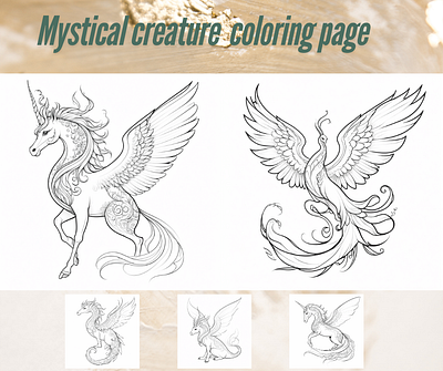 Mystical creature coloring page coloring page