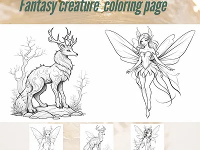 Fantasy creature coloring page coloring page