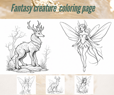 Fantasy creature coloring page coloring page