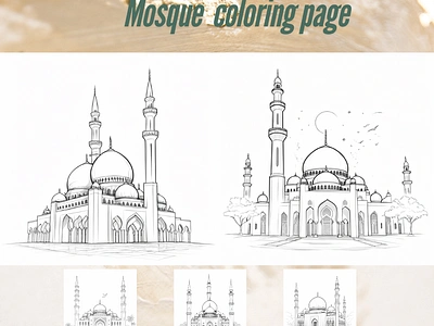 Mosque coloring page coloring page