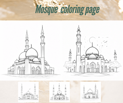 Mosque coloring page coloring page