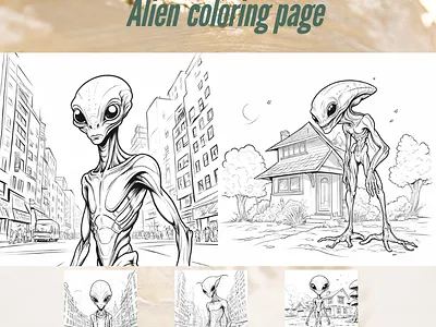 Alien coloring page coloring page