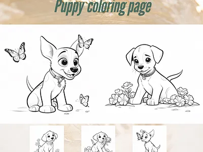 Puppy coloring page coloring page
