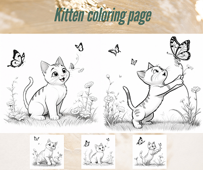 Kitten coloring page coloring page