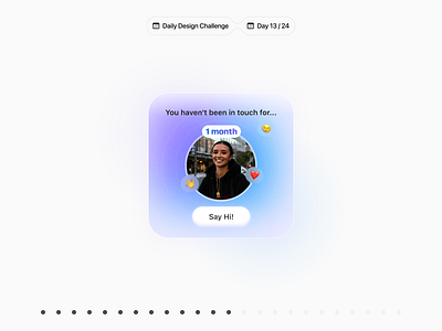 🤗 Friends Reminder Widget for iOS | Daily Design Challenge connection design challenge design concept friends ios ui ux widget