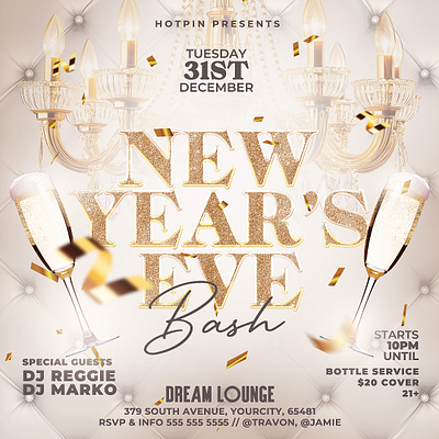 New Year Flyer Template nye party