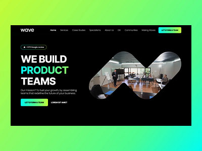 Wave | Landing Page animation design hero landingpage recruiter tech technologhy techrecruiter ui uidesign uxdesign wave website