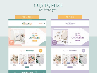 Enchanting Shopify Theme blog pixie bright website colorful website ecommerce template ecommerce website magical design online store pastel branding pastel website shopify alternatives shopify customization shopify design shopify theme store website design website mockup website theme