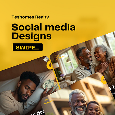 Social media designs for Teshomes Realty graphic design real estate social media designs