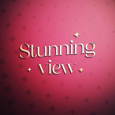 Stunning View 2d animation loop motion graphics sparkle typography