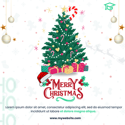 Merry Christmas Instagram Post branding graphic design logo ui