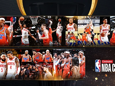 Emirates NBA Cup Social Carousel - West Semis adobe adobe photoshop basketball creative design nba nba cup photoshop social social media