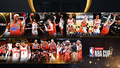 Emirates NBA Cup Social Carousel - West Semis adobe adobe photoshop basketball creative design nba nba cup photoshop social social media