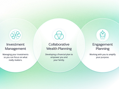 Circle-Themed Icon Set circle finance glass gradient icon light line line icons noise tech texture venn diagram white