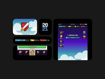 2021 - Mobile Game UI Concept game main page mobile ui