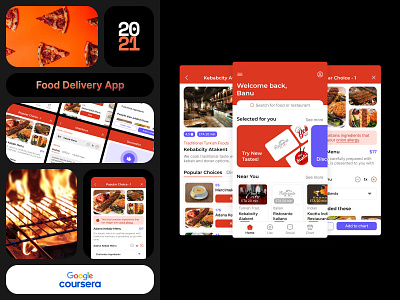 2021 - Food Delivery Concept - UX/UI - Google food order mobile restaurant ui ux