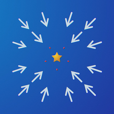 Star and Arrows 2d animation arrows loop motion graphics star