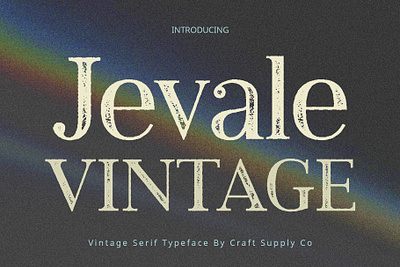 Jevale Vintage classic creative design elegant font lettering logo modern serif typeface vintage