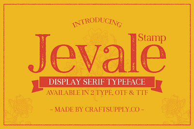 Jevale Stamp classic creative design elegant font lettering logo modern serif stamp typeface