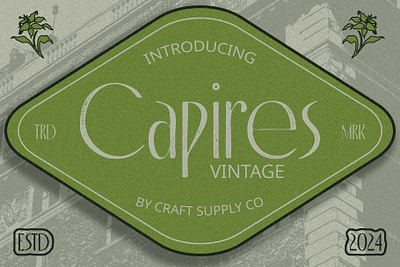 Capires Vintage creative elegant font lettering logo modern sans serif typeface vintage