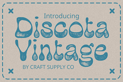 Discota Vintage bubble creative design display font funky lettering logo playful typeface vintage